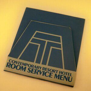 Rare Disney World Contemporary Room Service Menu 77 Vintage Ephemera